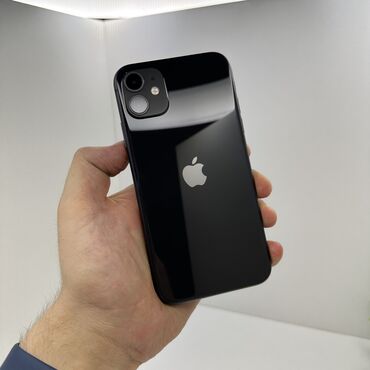 Apple iPhone: IPhone 11, Б/у, 128 ГБ, Черный, Чехол, 100 %