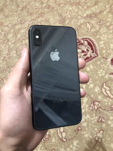 ноутбук сатып алам: IPhone X, Колдонулган, 64 ГБ, Black Titanium, Каптама, 75 %