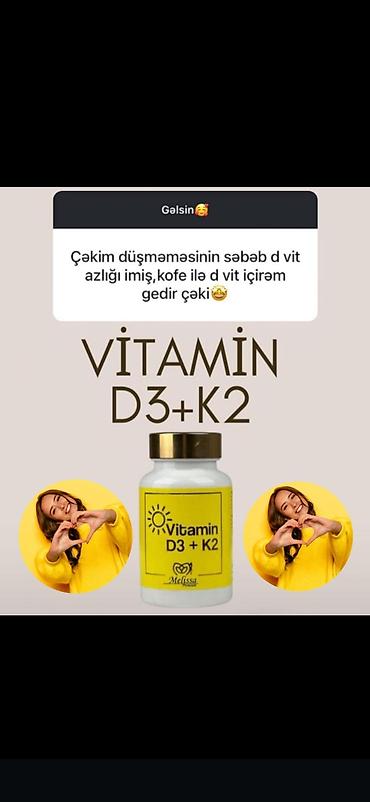optitect vitamin c: Vitamin D3 + K2 – Melissa Məhsul: D vitamini D3 və K2 kombinasiyalı — 1