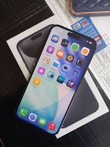 IPhone 15 Pro Max, Б/у, 256 ГБ, Черный, Коробка, 79 %