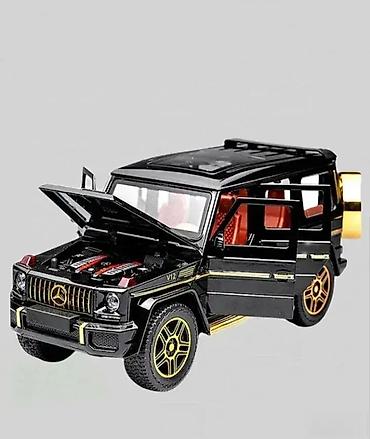 icon majce: Mercedes g63 1:22 crni metalni sa svetlećim farovima. mercedes g63 — 1