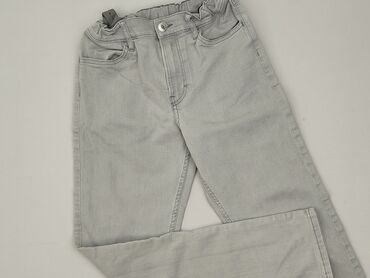 sinsay spodnie czarne z wysokim stanem: Spodnie jeansowe, H&M, 13 lat, 158, stan - Bardzo dobry
