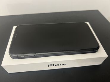 телефон жаңы: IPhone 11, Колдонулган, 128 ГБ, Кара, Кабель, Куту, 82 %