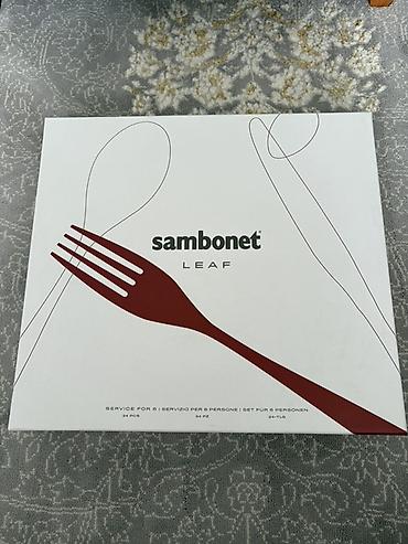 Süfrə ləvazimatları: Sambonet İtalya orjinal 6 neferlik set Paslanmayan Polad. heç — 1