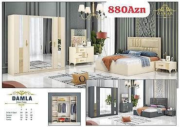 Yataq otağı dəstləri: İkinəfərlik çarpayı, Dolab, Termo, Tumba, Yeni — 51