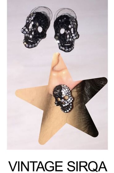 серьги клипсы: Серьги в стиле Alexander McQueen, оригигально были 40 манат