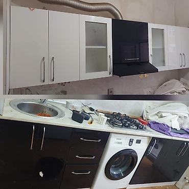 Mətbəx mebeli satılır. - Ölçü: 273 sm - Üst və alt dolablar: ağ-qara