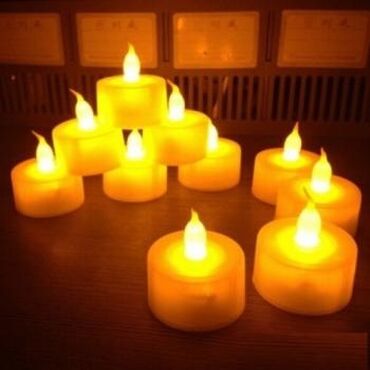круглая лампа: Набор светодиодных свечей 24шт Что может быть романтичнее, чем