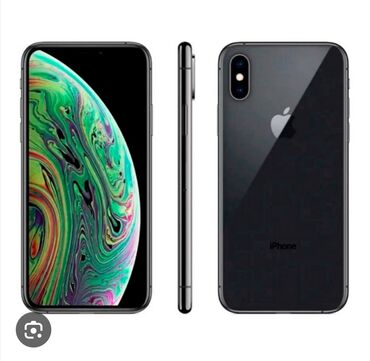 айфон чысы: IPhone Xs, Колдонулган, 64 ГБ, Кара, Заряддоочу түзүлүш, Коргоочу айнек, 75 %