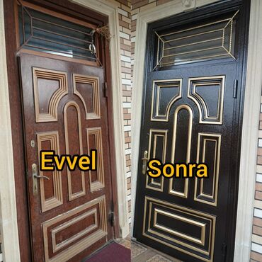 Qapıların rənglənməsi: Köhnə qapıların bərpası xidməti təklif olunur. Bu xidmət sayəsində — 9