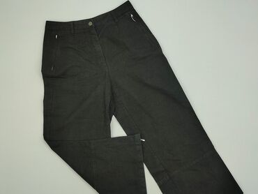 Spodnie 3/4 S (EU 36), stan - Idealny, wzór - Jednolity kolor, kolor - Czarny