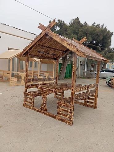 Bağ, həyət və istirahət sahələri üçün taxta kölgəlikli oturma dəsti lalafo.az -da Bağ, həyət və istirahət sahələri üçün taxta kölgəlikli oturma dəsti
