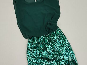 długa zielona sukienka: Sukienka, 11 lat, 140-146 cm, stan - Zadowalający