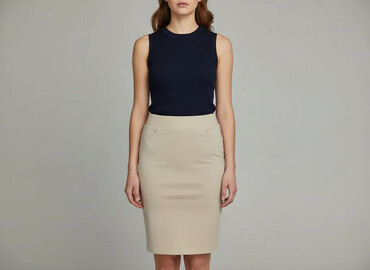 beżowa spódnice midi: Women`s skirt, size S