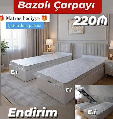 acilib baglanan yataq: Bazalı çarpayı – endirimli təklif - Qiymət: 220₼ - Matras hədiyyə - — 1