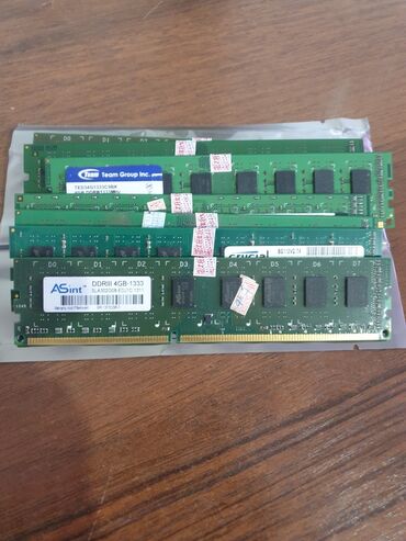 Оперативная память (RAM): Оперативная память, Б/у, 4 ГБ, DDR3, 1333 МГц, Для ПК