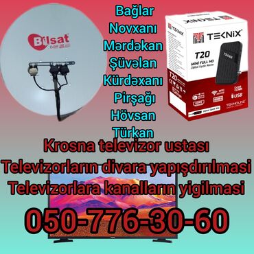 qaş ustası: Peyk antenalarının quraşdırılması | Təmir, Quraşdırılma, Tənzimlənmə | Zəmanət