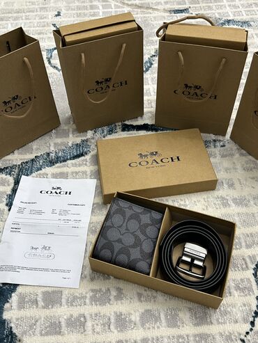 басаношка мужские: Продаю стильный набор от COACH: ремень + портмоне идеально