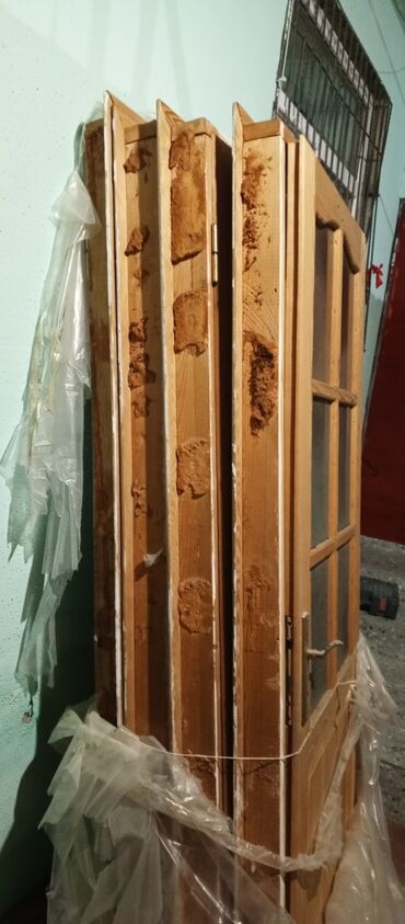 сейфовые двери в баку: Ağac qapı dəsti – şüşəli model - Material: təbii ağac (şpon deyil)