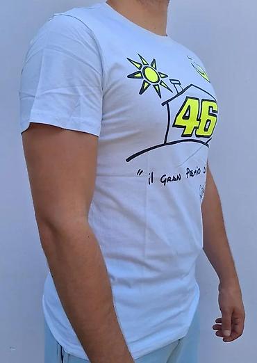 Majice: Muška majica kratkih rukava – bela, sa printom “46” i natpisom “il — 3