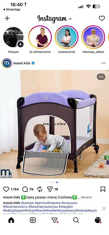 moms 4: Uşaq çarpayı-manej Coolbaby Rahat ve güvənilir bir qatlama mexanizmi — 5
