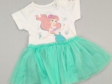 letnia zielona sukienka w kwiaty: Dress, Disney, 0-3 months, condition - Very good