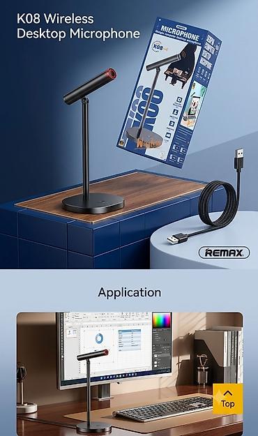 Настольный беспроводной микрофон Remax K08 - Тип: настольный микрофон