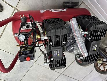 Компрессоры: Безмасляный воздушный компрессор AVA Professional 1280W X2/50L — 1