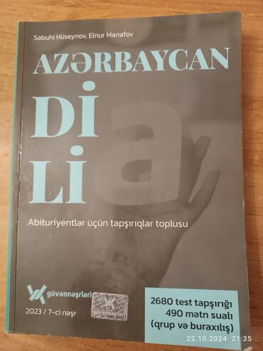 Kitablar, jurnallar, CD, DVD: Azerbaycan dili test toplusu.istifade edilmeyib.tezedi.15 m almişam