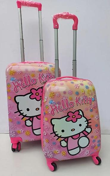 Putni koferi i torbe: Hello Kitty set kofera – 2 kom - Dizajn: Roze, sa Hello Kitty motivom — 2