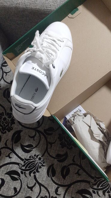 обувь белая: Продаю кроссовки Lacoste . Размер не подошел. Брали очень дорого