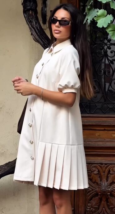 женские леггинсы из экокожи: Hamileler üçün (eyni zamanda olmayanlar da geyine biler)Ağ-bej rəngdə