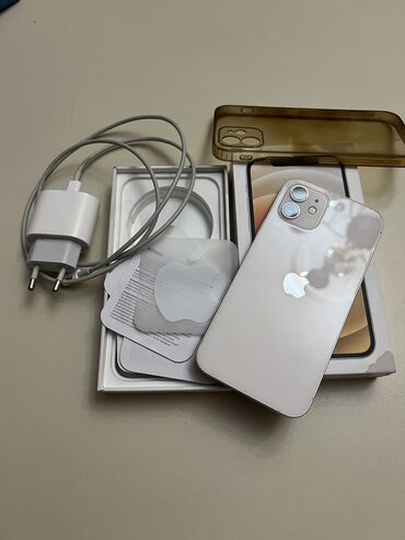 Apple iPhone: IPhone 12, 64 GB, White Titanium, Face ID