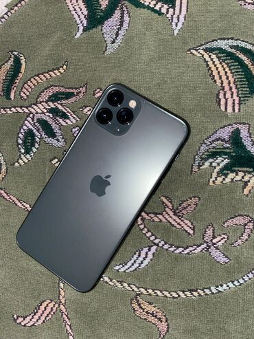 айфон 11 проь: IPhone 11 Pro, Б/у, 64 ГБ, Blue Titanium, Защитное стекло, Чехол, Кабель, 84 %