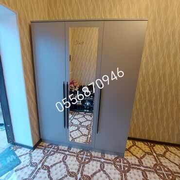 cilek mobilya baku: Гардеробный шкаф, Новый, 3 двери, Распашной, Прямой шкаф, Азербайджан