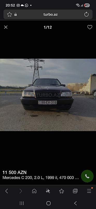 Mercedes-Benz: Mercedes-Benz C 200: 2 l | 1999 il Sedan — 1