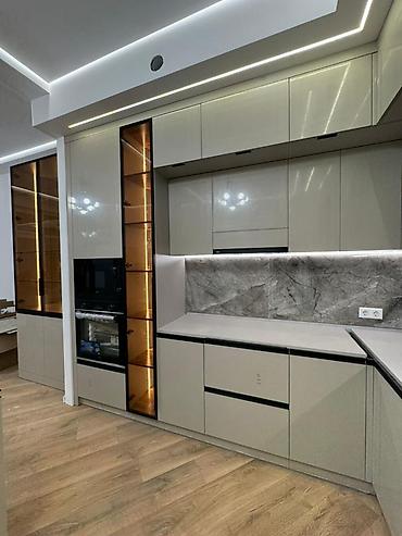 Кухонные гарнитуры: Кухонный гарнитур, Новый, цвет - Серый, МДФ, Бесплатная доставка — 3