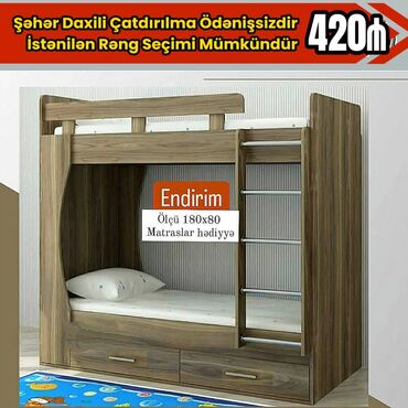 Dolablar: Oğlan və qız üçün, Yeni, Çarpayı, Matras ilə, Siyirməli