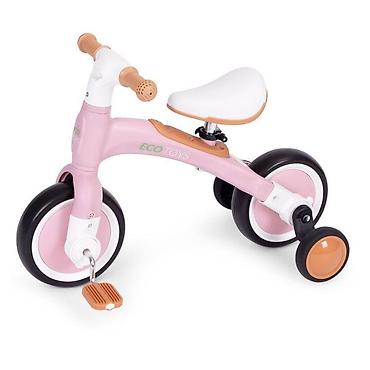 sonic komplet: Ecotoys balans bicikl sa pedalama i pomoćnim točkovima 3u1 – pink — 4