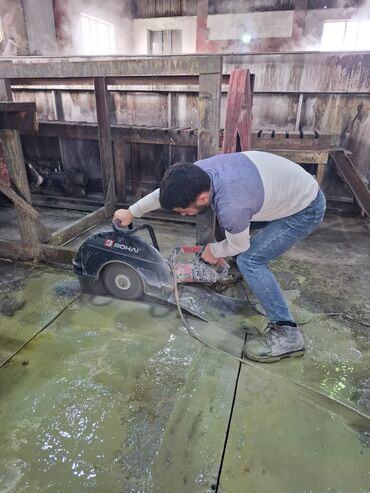 Beton işləri: Beton kəsmə xidməti - Armaturlu beton, daş, asfalt və kərpic sədlərin — 12