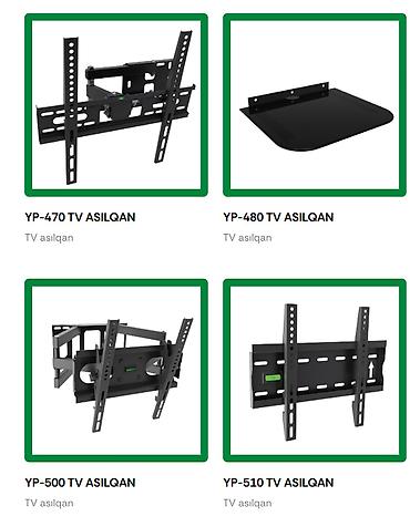 tv asılqan: Hər Növ TV Asılqanları və Kronşteyn Çeşidləri 14"-85" diaqonallı LED — 3