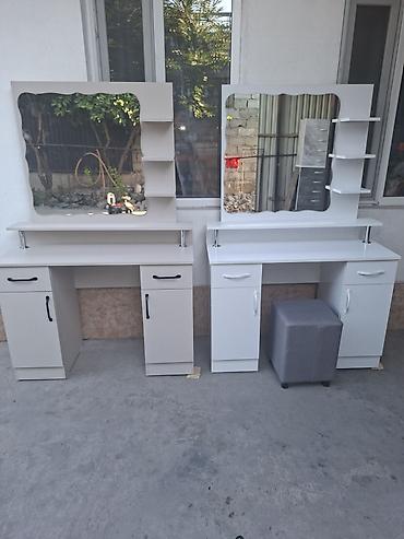 study table: Туалетный столик, Новый, С зеркалом, цвет - Белый, ЛДСП — 4