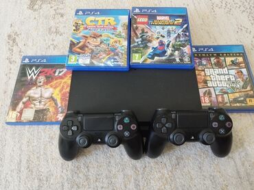 PS4 (Sony Playstation 4): Az işlənmiş PlayStation 4slim Salam PlayStation təmirdə olmayib qutusu