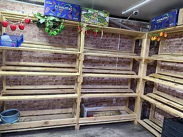 Деревянные торговые стеллажи для магазина,подходит для овощи фруктов at lalafo.kg — 5 Деревянные торговые стеллажи для магазина,подходит для овощи фруктов — 5