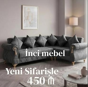 perla divanlar: Künc divan, Qonaq otağı üçün, Parça, Bazalı, Açılan — 6