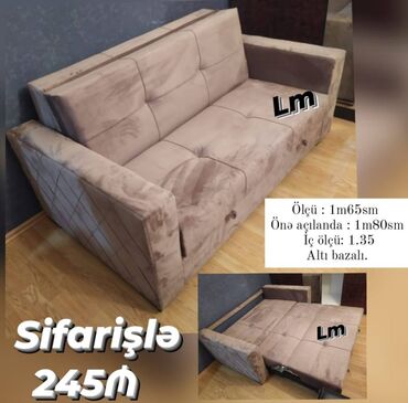 raskladushka: Amerikanka divan Yeni 245 azn Ölçü : 1m65sm Önə açılanda : 1m80sm Iç