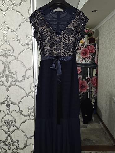 Вечерние платья: Вечернее платье, А-силуэт, Длинная модель, Шифон, С рукавами, Стразы, M — 7