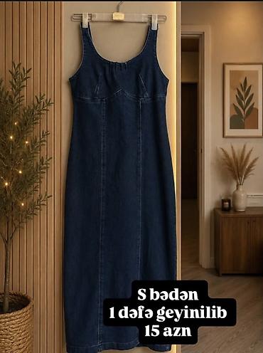 Denim don - Bədən ölçüsü: S - Model: qalın askılı, sinə hissəsində lalafo.az -da Denim don - Bədən ölçüsü: S - Model: qalın askılı, sinə hissəsində