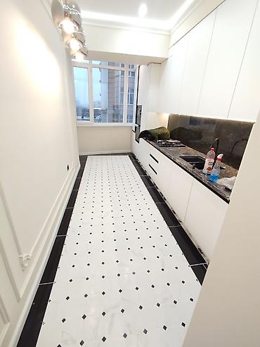 Укладка плитки: Плиточные работы: укладка керамогранита «кабанчик 8×8» с вставками - — 4