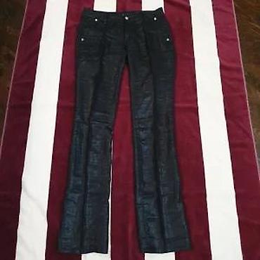 Ostala muška odeća: VERSACE PANTALONE VEL. S VOSKIRANE | Versace crne pantalone od lana — 2